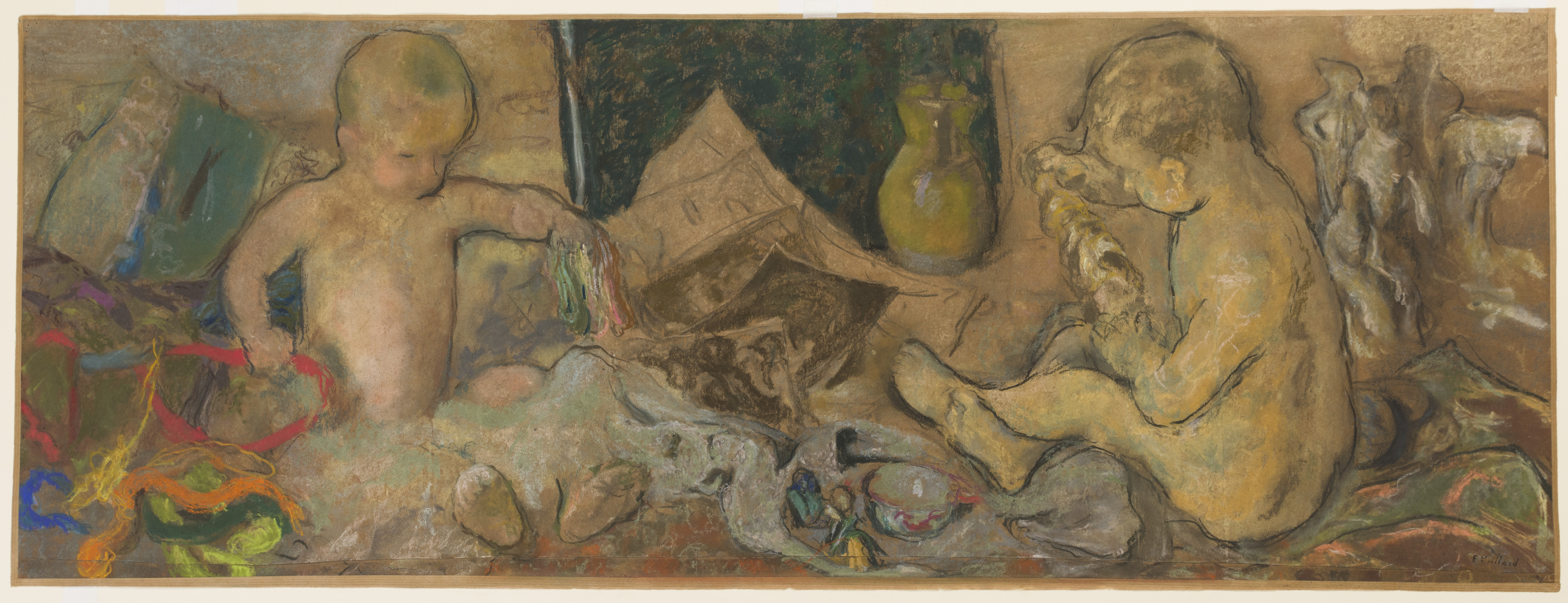 Two Young Children at Play